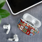 Australia Wildlife Christmas Stamp AirPods Case Red Aussie Native Animal Seamless Pattern