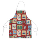Australia Wildlife Christmas Stamp Apron Red Aussie Native Animal Seamless Pattern