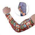 Australia Wildlife Christmas Stamp Arm Sleeves Red Aussie Native Animal Seamless Pattern