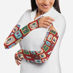 Australia Wildlife Christmas Stamp Arm Sleeves Red Aussie Native Animal Seamless Pattern