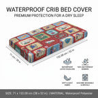 Australia Wildlife Christmas Stamp Baby Bed Cover Red Aussie Native Animal Seamless Pattern