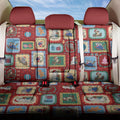 Australia Wildlife Christmas Stamp Back Car Seat Cover Red Aussie Native Animal Seamless Pattern