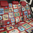 Australia Wildlife Christmas Stamp Back Car Seat Cover Red Aussie Native Animal Seamless Pattern