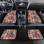 Australia Wildlife Christmas Stamp Car Mats Red Aussie Native Animal Seamless Pattern