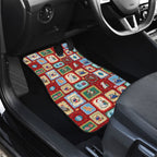 Australia Wildlife Christmas Stamp Car Mats Red Aussie Native Animal Seamless Pattern