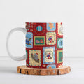 Australia Wildlife Christmas Stamp Ceramic Mug Red Aussie Native Animal Seamless Pattern