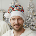 Australia Wildlife Christmas Stamps Christmas Santa Hat Red Aussie Native Animal Seamless Pattern