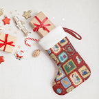 Australia Wildlife Christmas Stamps Christmas Stocking Red Aussie Native Animal Seamless Pattern