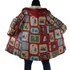 Australia Wildlife Christmas Stamp Cloak Red Aussie Native Animal Seamless Pattern