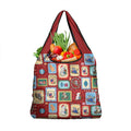 Australia Wildlife Christmas Stamp Grocery Bag Red Aussie Native Animal Seamless Pattern