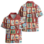 Australia Wildlife Christmas Stamp Kid Hawaiian Shirt Red Aussie Native Animal Seamless Pattern