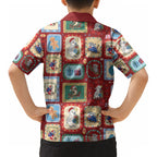 Australia Wildlife Christmas Stamp Kid Hawaiian Shirt Red Aussie Native Animal Seamless Pattern