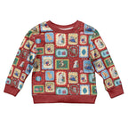 Australia Wildlife Christmas Stamps Kid Ugly Christmas Sweater Red Aussie Native Animal Seamless Pattern