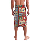 Australia Wildlife Christmas Stamp Lavalava Red Aussie Native Animal Seamless Pattern