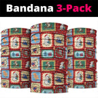 Australia Wildlife Christmas Stamp Neck Gaiter Red Aussie Native Animal Seamless Pattern