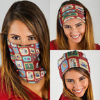Australia Wildlife Christmas Stamp Neck Gaiter Red Aussie Native Animal Seamless Pattern