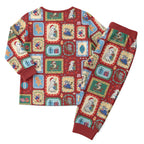 Australia Wildlife Christmas Stamps Christmas Pajama Set Red Aussie Native Animal Seamless Pattern