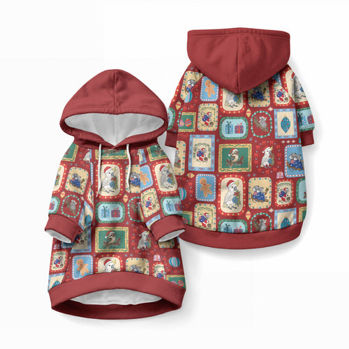 Australia Wildlife Christmas Stamp Pet Hoodie Red Aussie Native Animal Seamless Pattern
