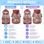 Australia Wildlife Christmas Stamp Pet Hoodie Red Aussie Native Animal Seamless Pattern