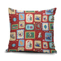 Australia Wildlife Christmas Stamp Pillow Cover Red Aussie Native Animal Seamless Pattern