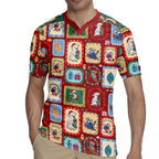 Australia Wildlife Christmas Stamp Rugby Jersey Red Aussie Native Animal Seamless Pattern