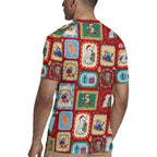 Australia Wildlife Christmas Stamp Rugby Jersey Red Aussie Native Animal Seamless Pattern