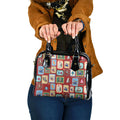 Australia Wildlife Christmas Stamp Shoulder Handbag Red Aussie Native Animal Seamless Pattern