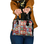 Australia Wildlife Christmas Stamp Shoulder Handbag Red Aussie Native Animal Seamless Pattern