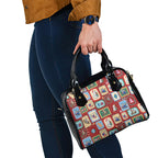 Australia Wildlife Christmas Stamp Shoulder Handbag Red Aussie Native Animal Seamless Pattern