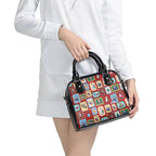 Australia Wildlife Christmas Stamp Shoulder Handbag Red Aussie Native Animal Seamless Pattern