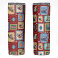 Australia Wildlife Christmas Stamp Skinny Tumbler Red Aussie Native Animal Seamless Pattern