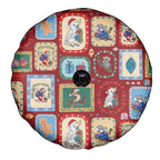 Australia Wildlife Christmas Stamp Spare Tire Cover Red Aussie Native Animal Seamless Pattern