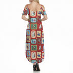 Australia Wildlife Christmas Stamp Summer Maxi Dress Red Aussie Native Animal Seamless Pattern