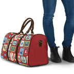 Australia Wildlife Christmas Stamp Travel Bag Red Aussie Native Animal Seamless Pattern