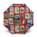 Australia Wildlife Christmas Stamp Umbrella Red Aussie Native Animal Seamless Pattern