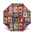 Australia Wildlife Christmas Stamp Umbrella Red Aussie Native Animal Seamless Pattern