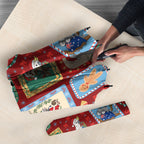 Australia Wildlife Christmas Stamp Umbrella Red Aussie Native Animal Seamless Pattern