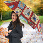 Australia Wildlife Christmas Stamp Umbrella Red Aussie Native Animal Seamless Pattern