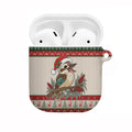 Aussie Kookaburra Christmas AirPods Case Festive Knitted Pattern Inspired