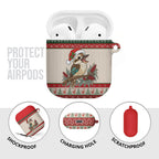 Aussie Kookaburra Christmas AirPods Case Festive Knitted Pattern Inspired