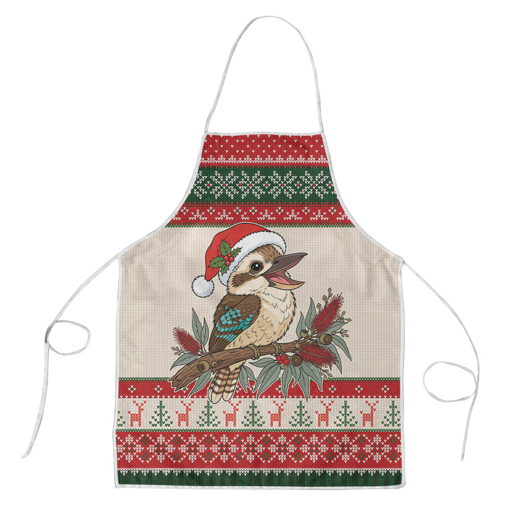 Aussie Kookaburra Christmas Apron Festive Knitted Pattern Inspired