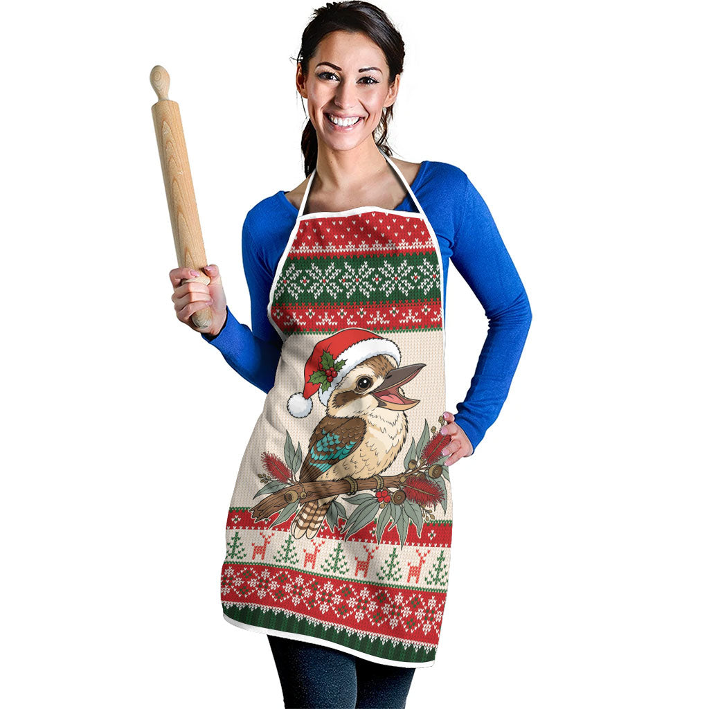 Aussie Kookaburra Christmas Apron Festive Knitted Pattern Inspired