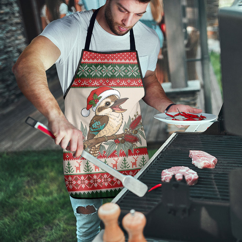 Aussie Kookaburra Christmas Apron Festive Knitted Pattern Inspired