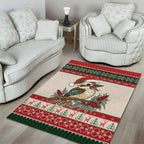 Aussie Kookaburra Christmas Area Rug Festive Knitted Pattern Inspired