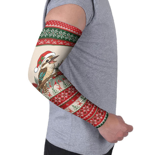 Aussie Kookaburra Christmas Arm Sleeves Festive Knitted Pattern Inspired