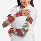 Aussie Kookaburra Christmas Arm Sleeves Festive Knitted Pattern Inspired