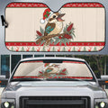Aussie Kookaburra Christmas Auto Sun Shade Festive Knitted Pattern Inspired