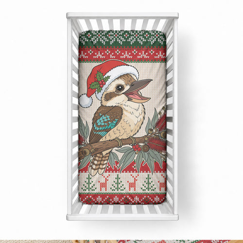Aussie Kookaburra Christmas Baby Bed Cover Festive Knitted Pattern Inspired