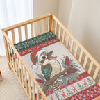 Aussie Kookaburra Christmas Baby Bed Cover Festive Knitted Pattern Inspired