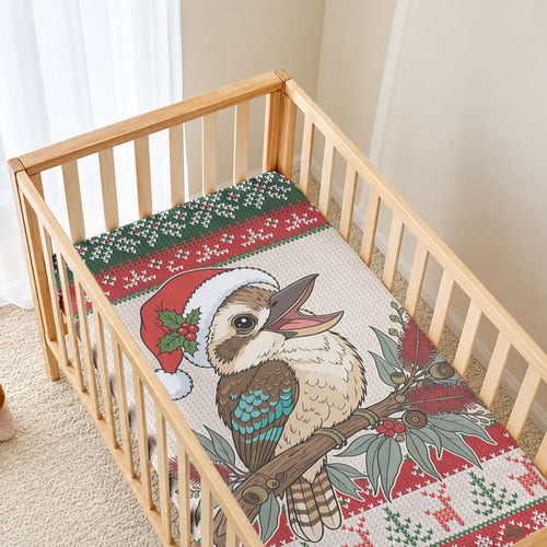Aussie Kookaburra Christmas Baby Bed Cover Festive Knitted Pattern Inspired